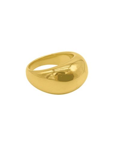 ADORNIA 14K Gold Plated Dome Ring