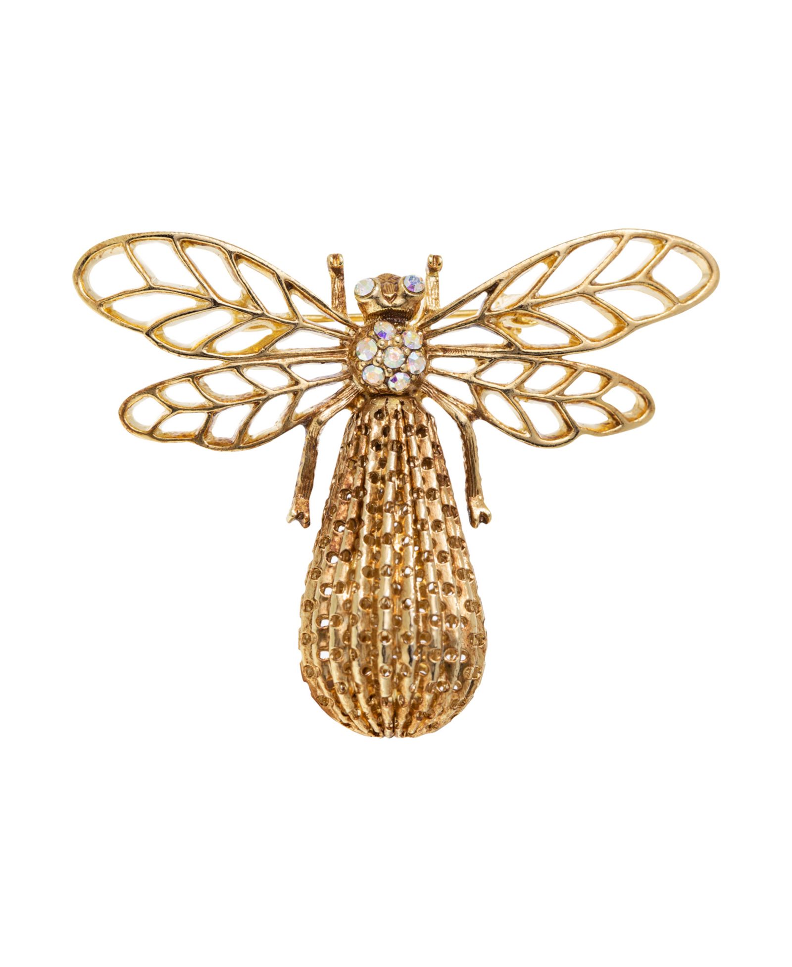 2028 Брошь Bee с филигранью из кристалла