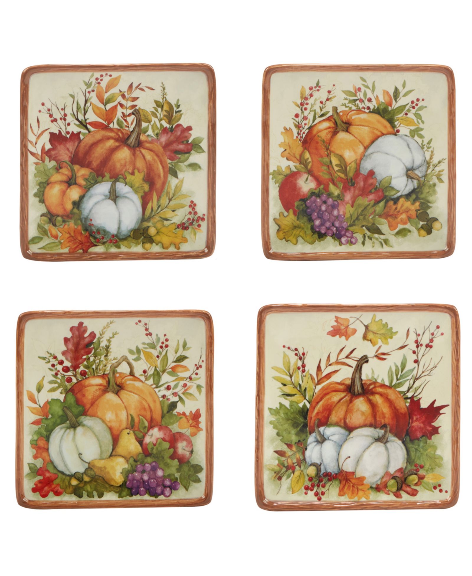 Тарелки Certified International Harvest Blessings Canape, Set of 4