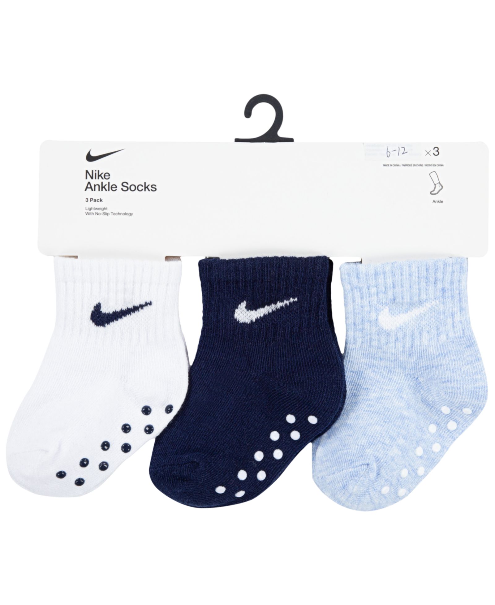 Nike носки Core Ankle Gripper для малышей, упаковка 3 шт