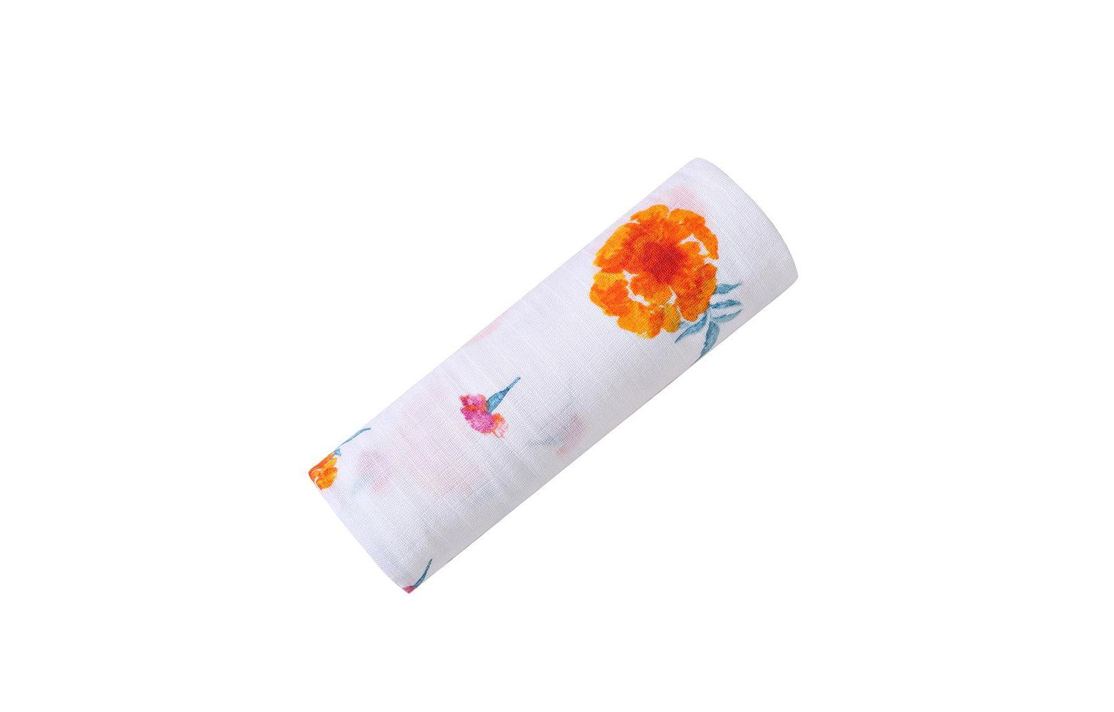 Malabar Baby Детское муслиновое пеленание GOTS Organic Cotton, Marigold
