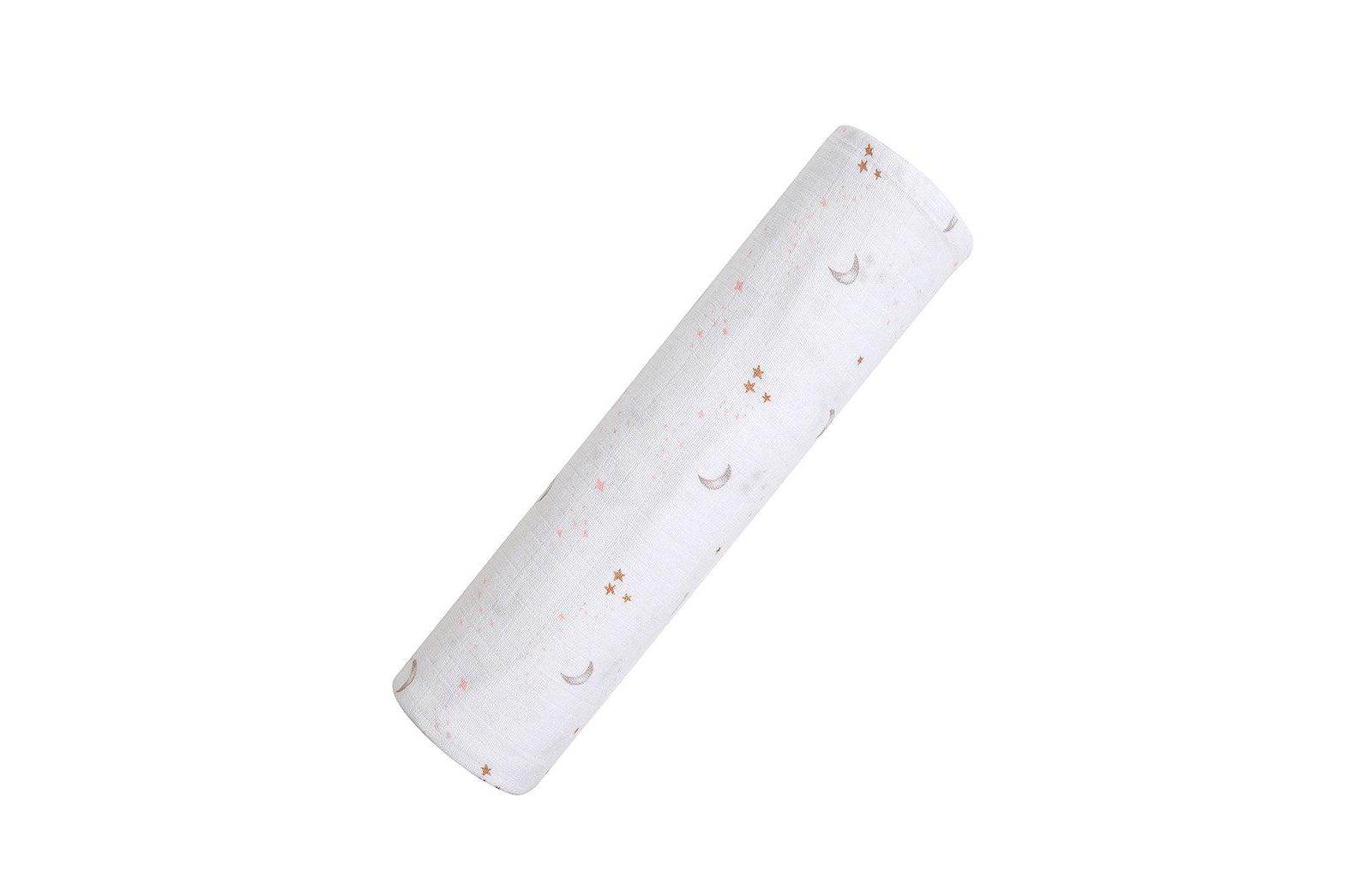 Пеленка Malabar Baby GOTS Certified Organic Cotton Muslin, Pink Star