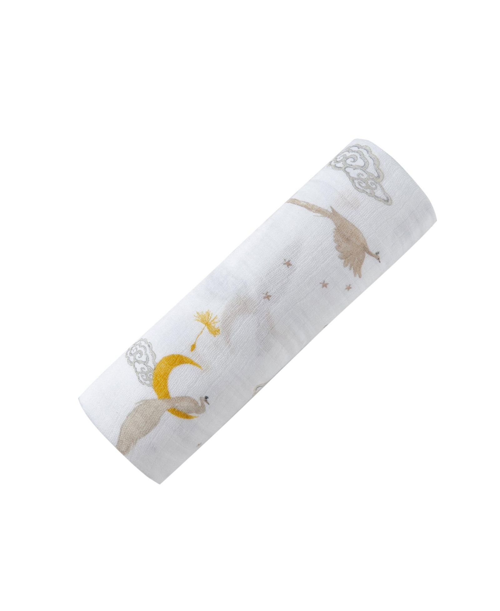 Malabar Baby Baby GOTS Certified Organic Cotton Muslin Swaddle, Enchanted Peacock