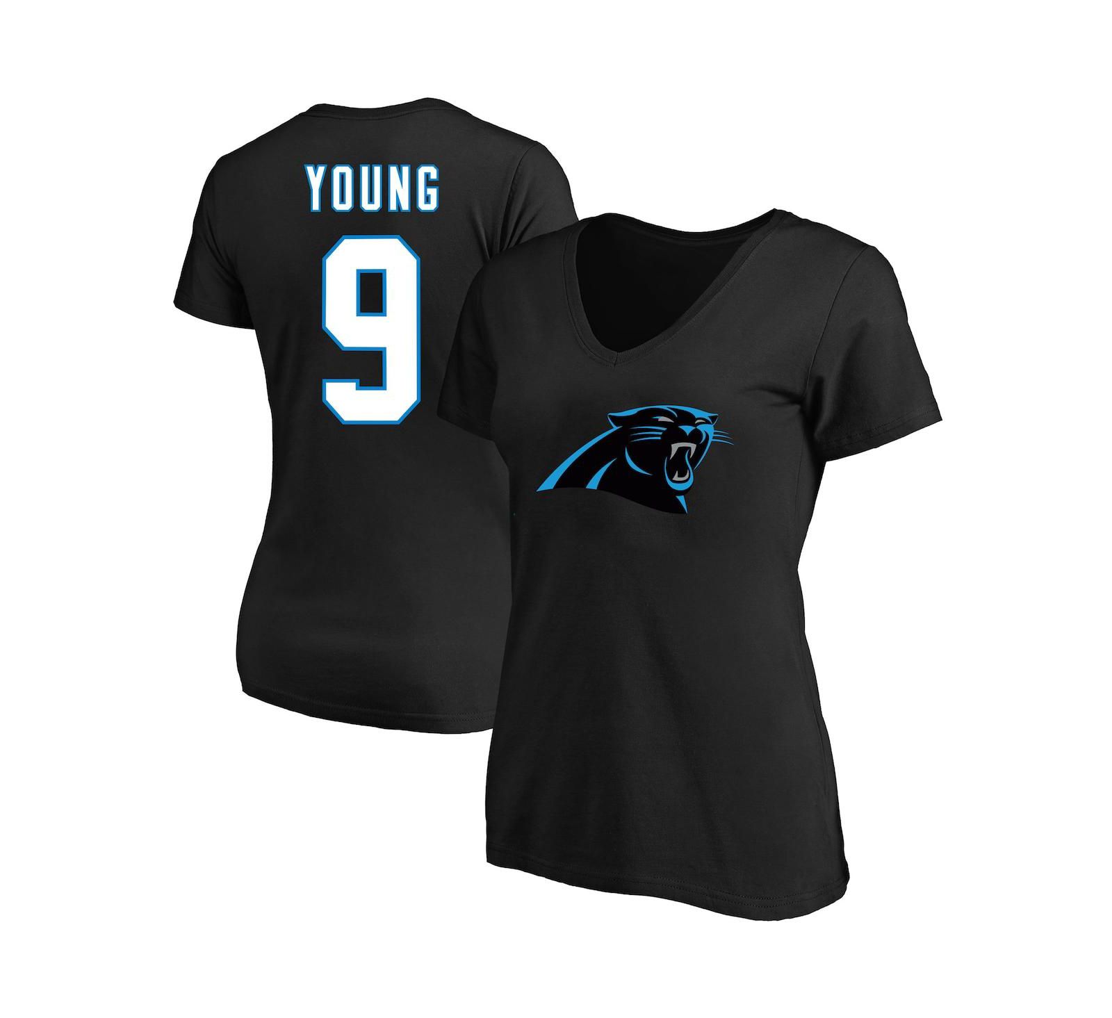 Женская футболка Fanatics Bryce Young Black Carolina Panthers Plus Size