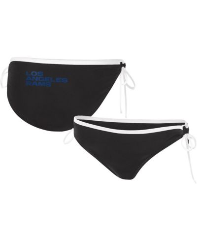 Women's G-III 4Her by Carl Banks Black Los Angeles Rams Perfect Match Bikini Bottom