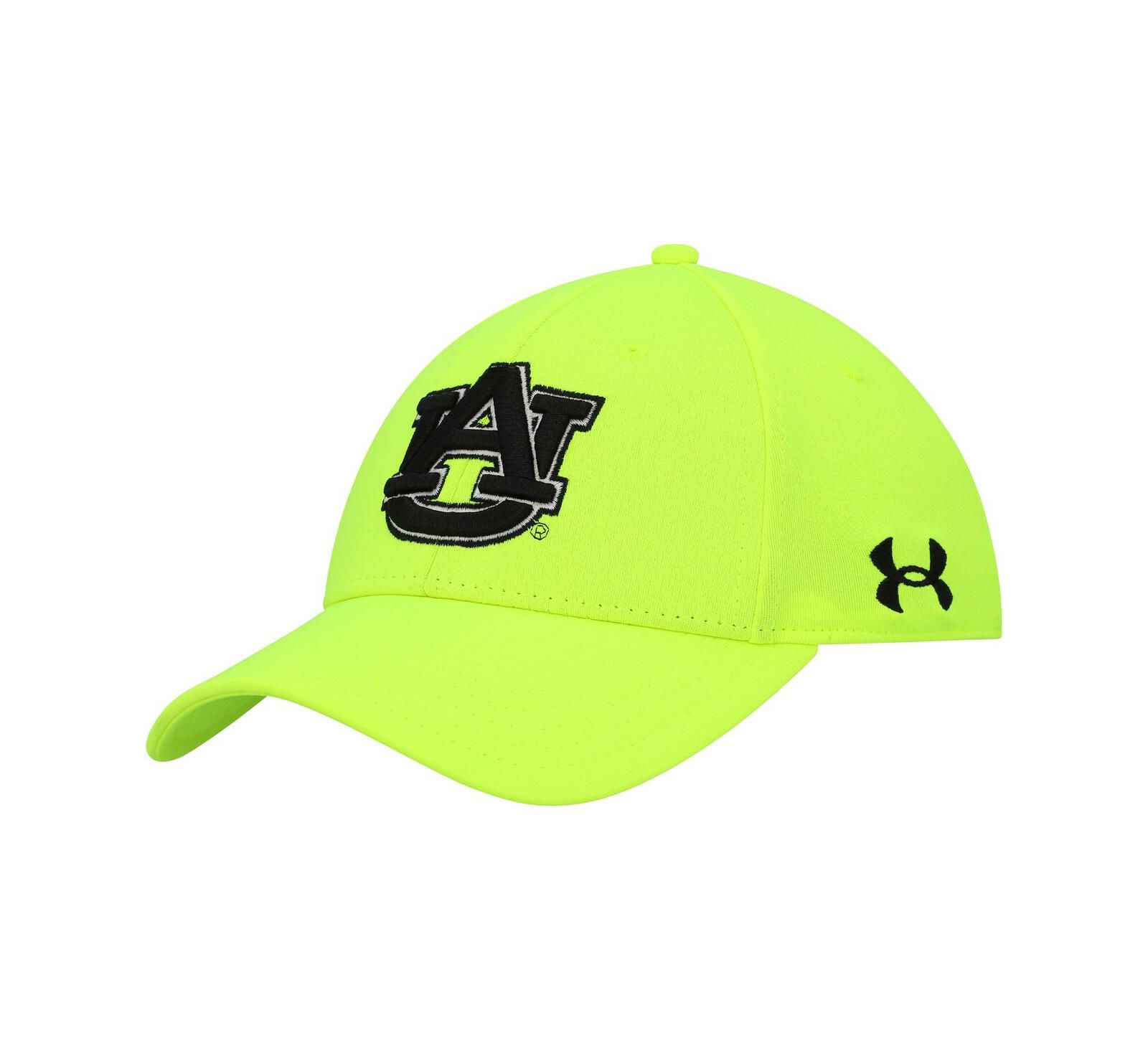 Мужская кепка Under Armour Neon Yellow Auburn Tigers Signal Call Performance Flex