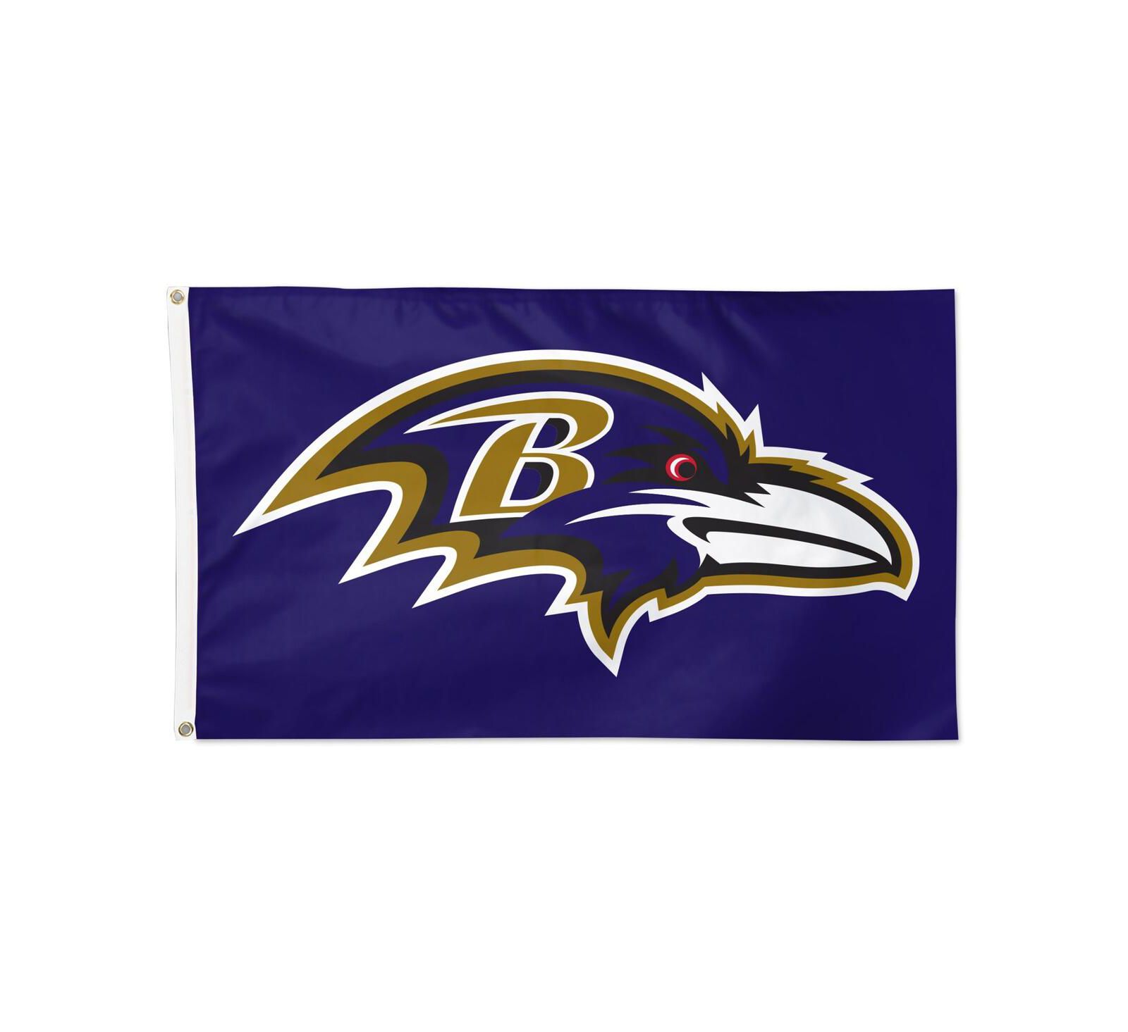 Односторонний флаг Wincraft Baltimore Ravens Primary Logo, 3' x 5'
