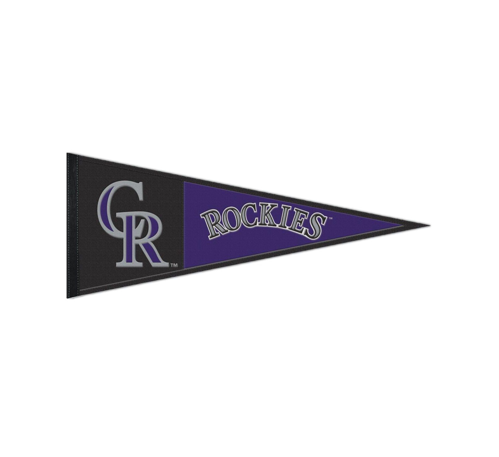 Настенный флаг Wincraft Colorado Rockies 13" x 32" Wool Primary Logo Pennant