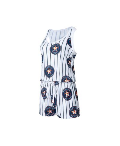 Женский комбинезон Concepts Sport White Houston Astros Reel Pinstripe Knit