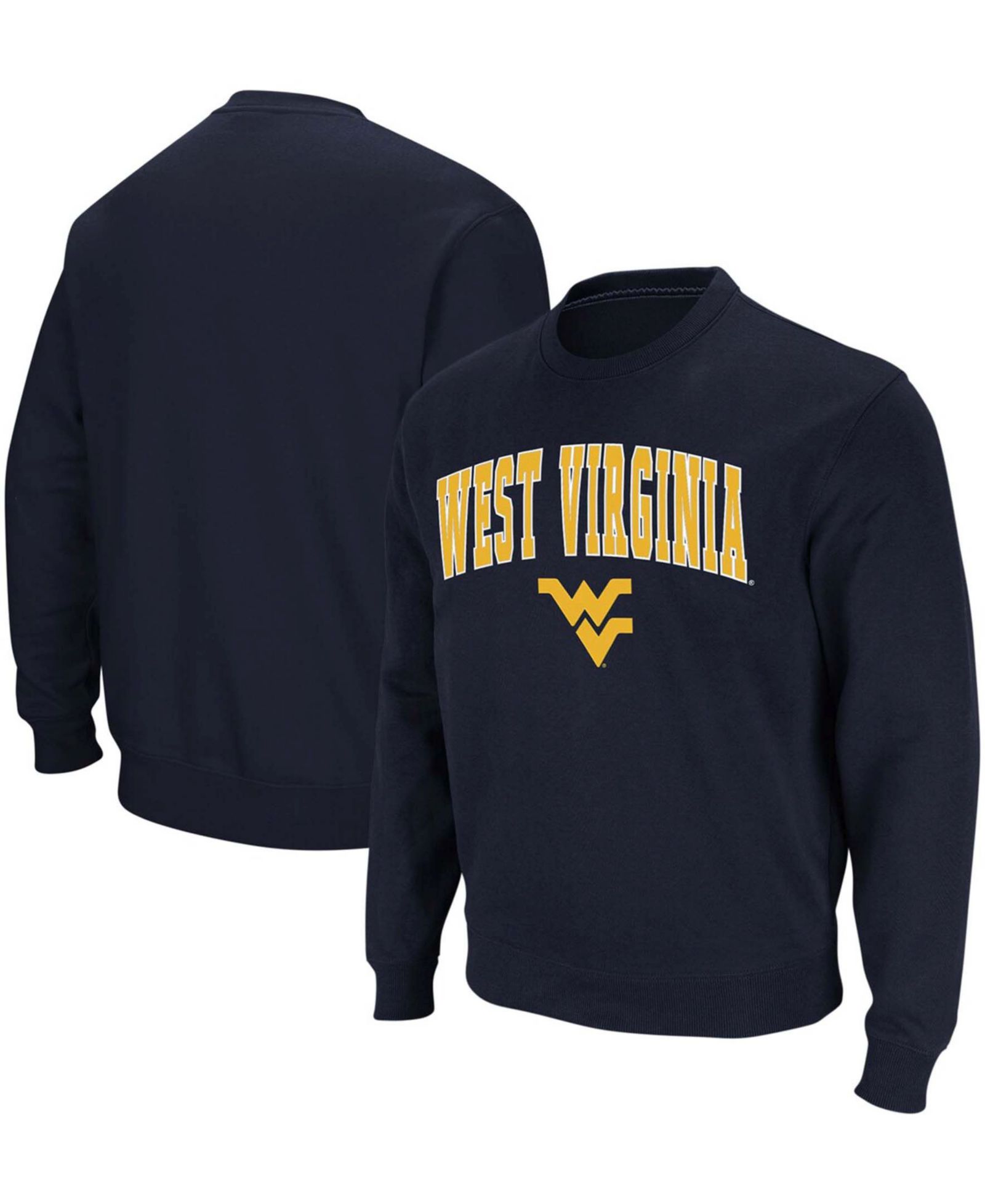 Свитшот Colosseum Men's West Virginia Mountaineers Arch and Logo Crew Neck