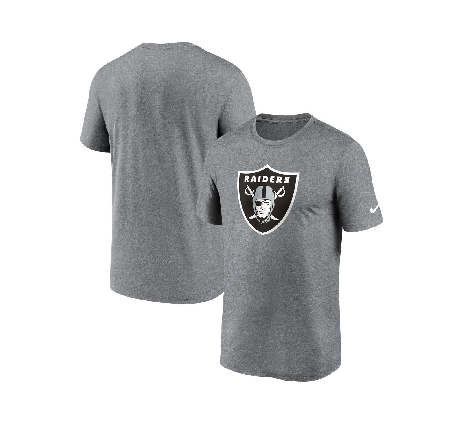 Men's Nike Heather Charcoal Las Vegas Raiders Legend Logo Performance T-shirt
