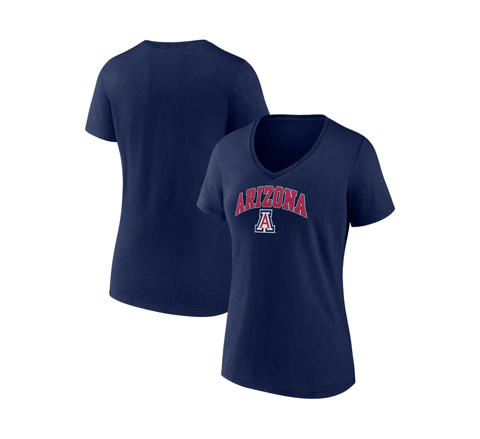Женская футболка Fanatics Navy Arizona Wildcats Evergreen Campus V-Neck