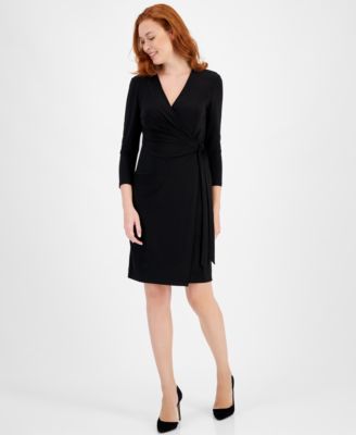 Anne Klein Petite Classic платье с запахом и рукавом 3/4