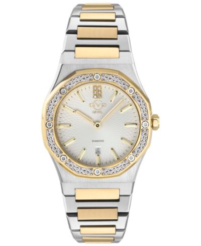 Женские часы GV2 by Gevril Palmanova Swiss Quartz Two-Tone Stainless Steel 33mm