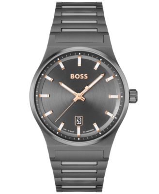 Hugo Boss Мужские часы Candor Quartz Gray Steel 41mm