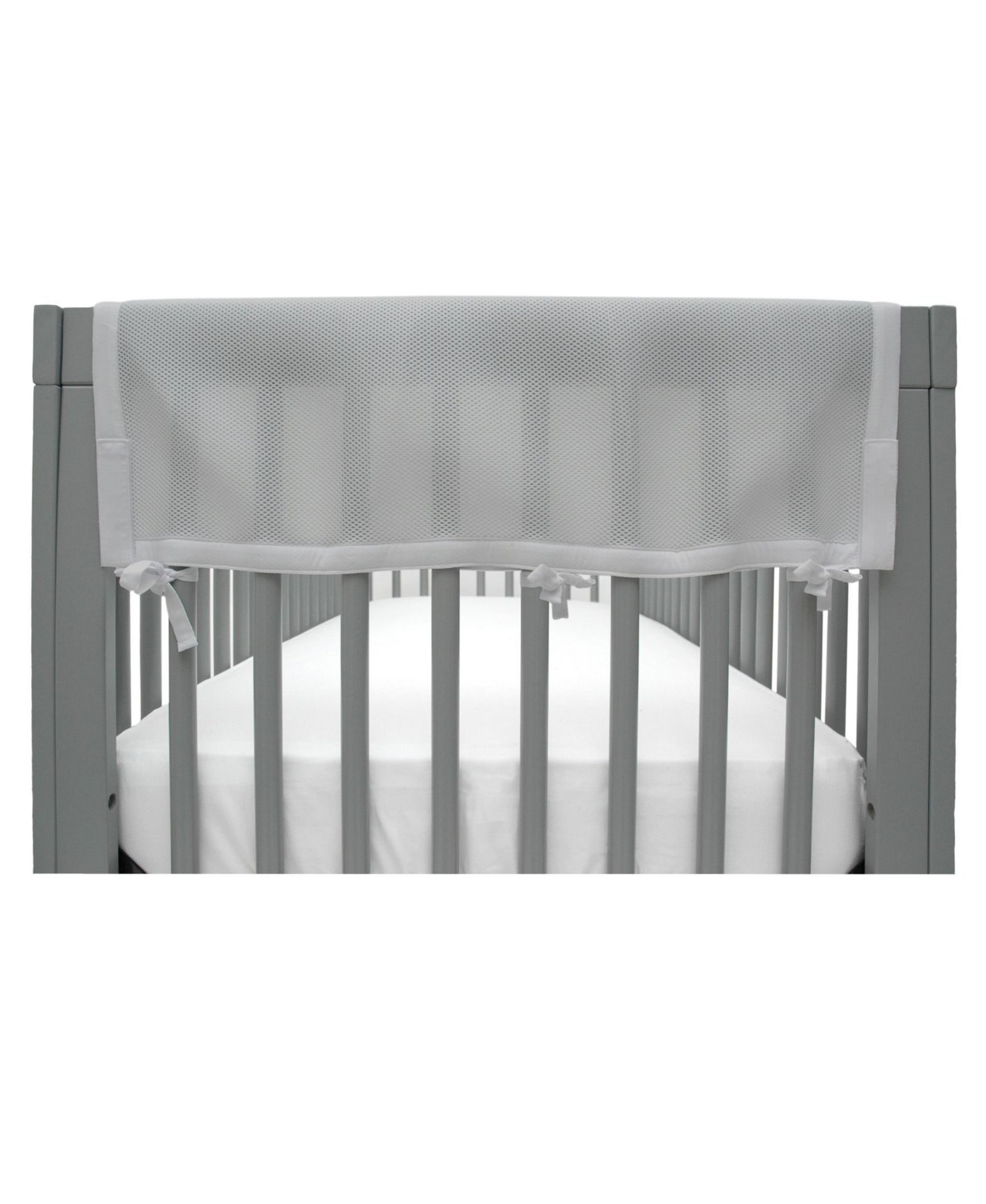 BreathableBaby Breathable Mesh Crib RailGuard Teething Cover, 27" Short Panel (2-Pack)