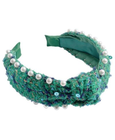 Headbands of Hope Женский жемчужный ободок It Girl - Teal
