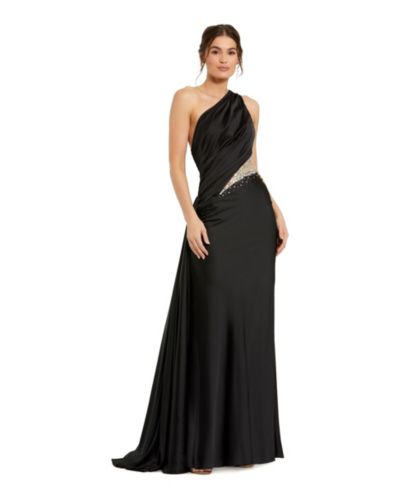 Mac Duggal Женское вечернее платье с открытым плечом и бисером