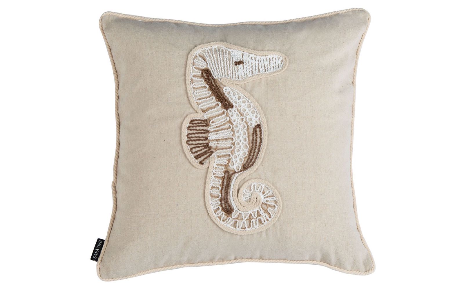 Safavieh Sanden Seahorse 18" x 18" Pillow