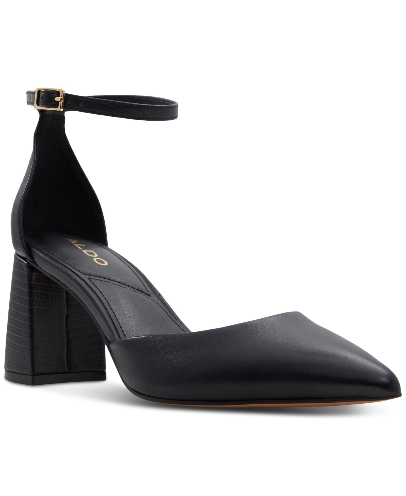ALDO Women's Jan Pointed-Toe Ankle-Strap Block-Heel Pumps