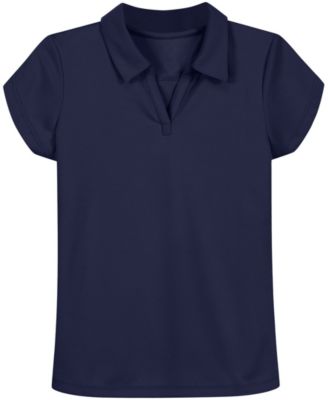 Nautica Big Girls Plus Uniform Short Sleeve Knit Performance Polo Shirt