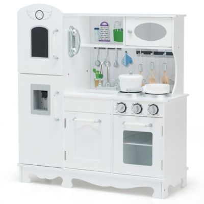 Costway Play Kitchen with Water Dispenser, 6-Piece Set, Ages 3+