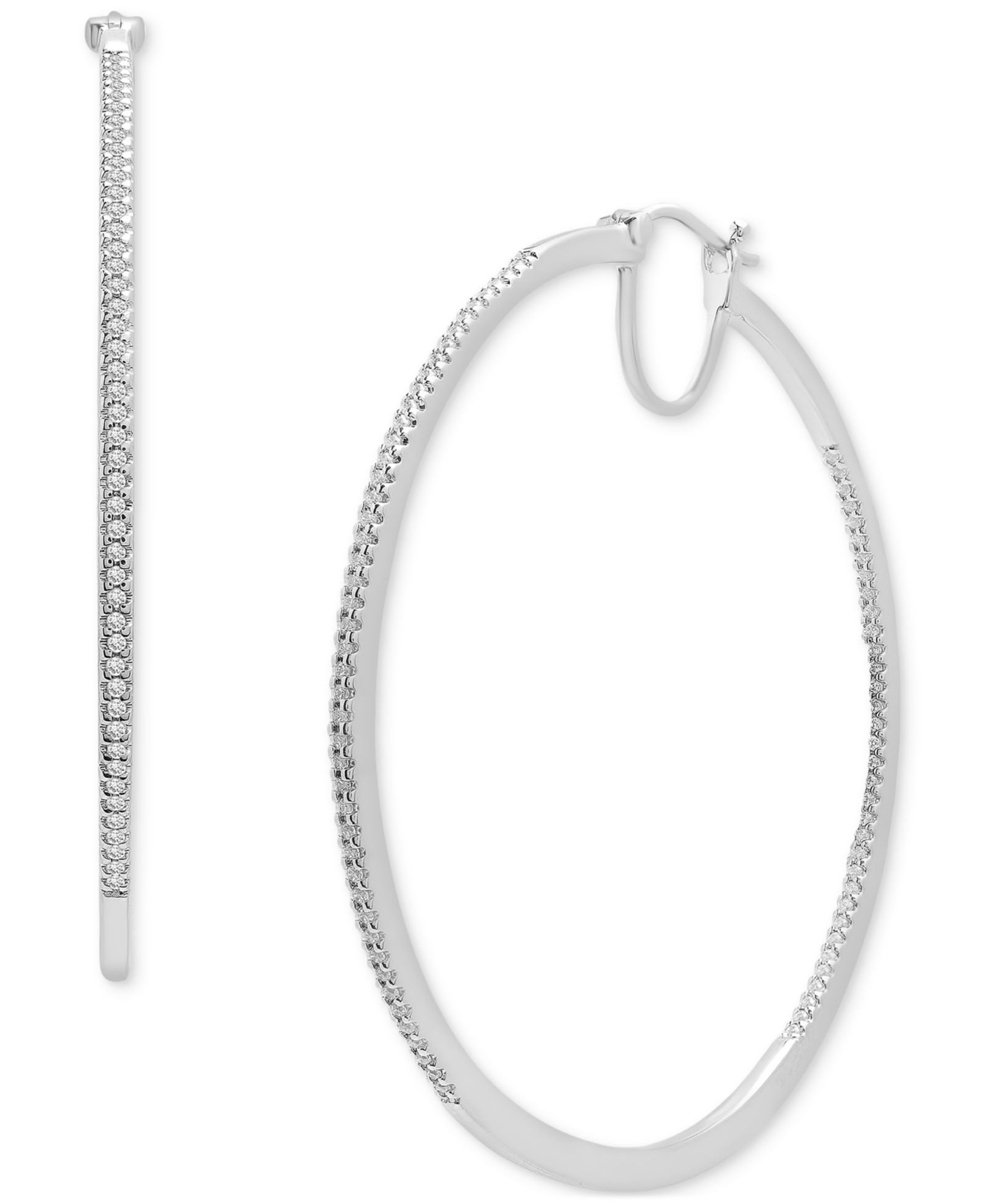 Серьги-кольца Wrapped™ Diamond In & Out, серебро или позолоченное серебро 14k Gold