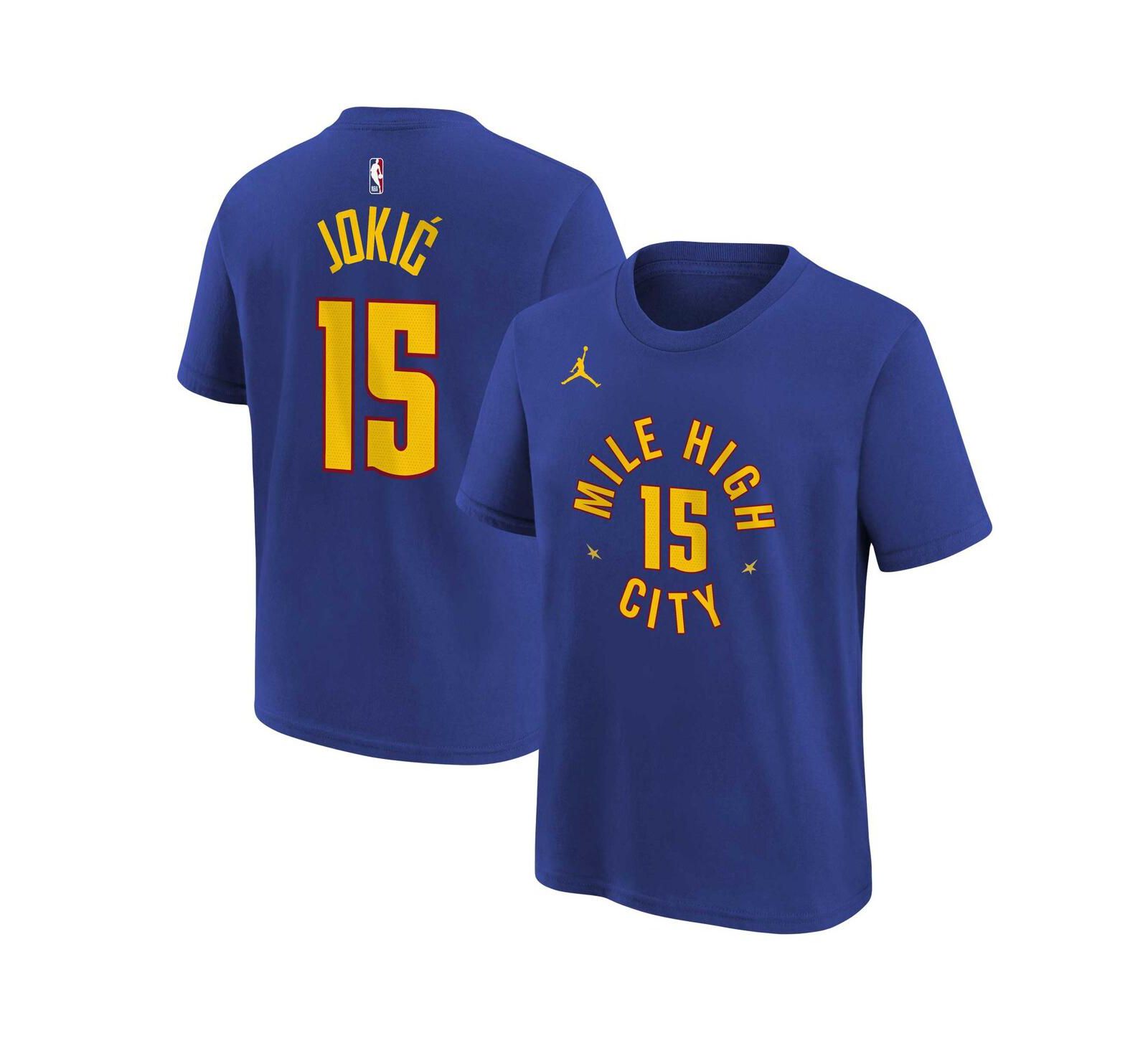 Детская футболка Jordan Nikola Jokic Blue Denver Nuggets Statement Edition