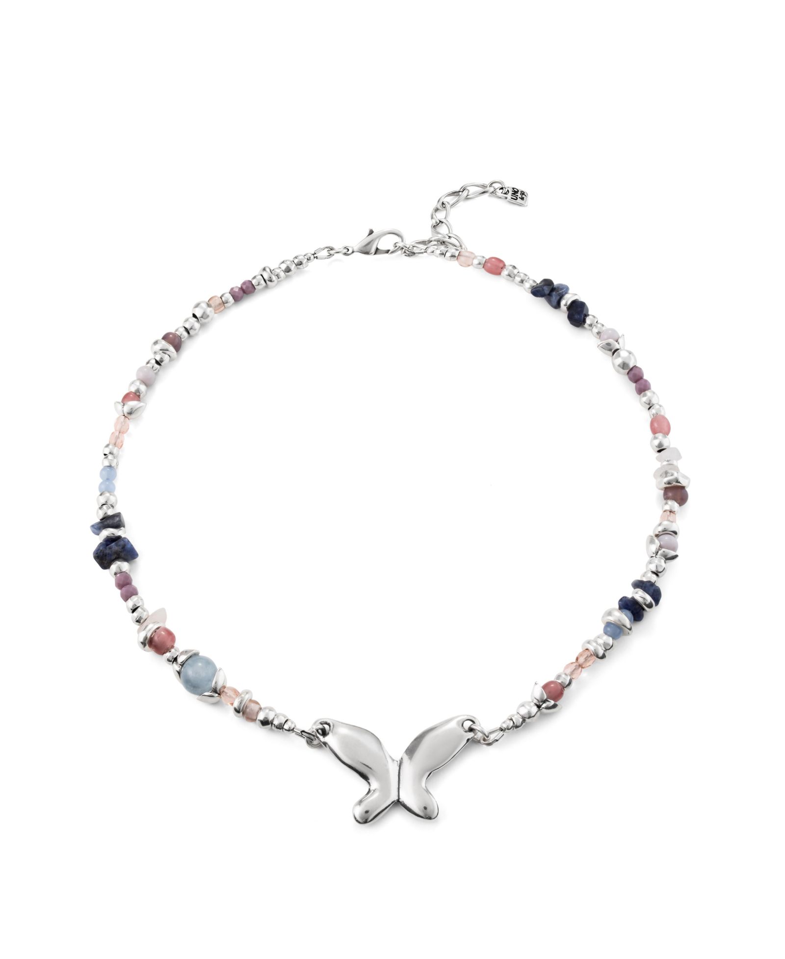 Ожерелье UNOde50 Sterling Silver Metal Alloy Beads с бабочкой