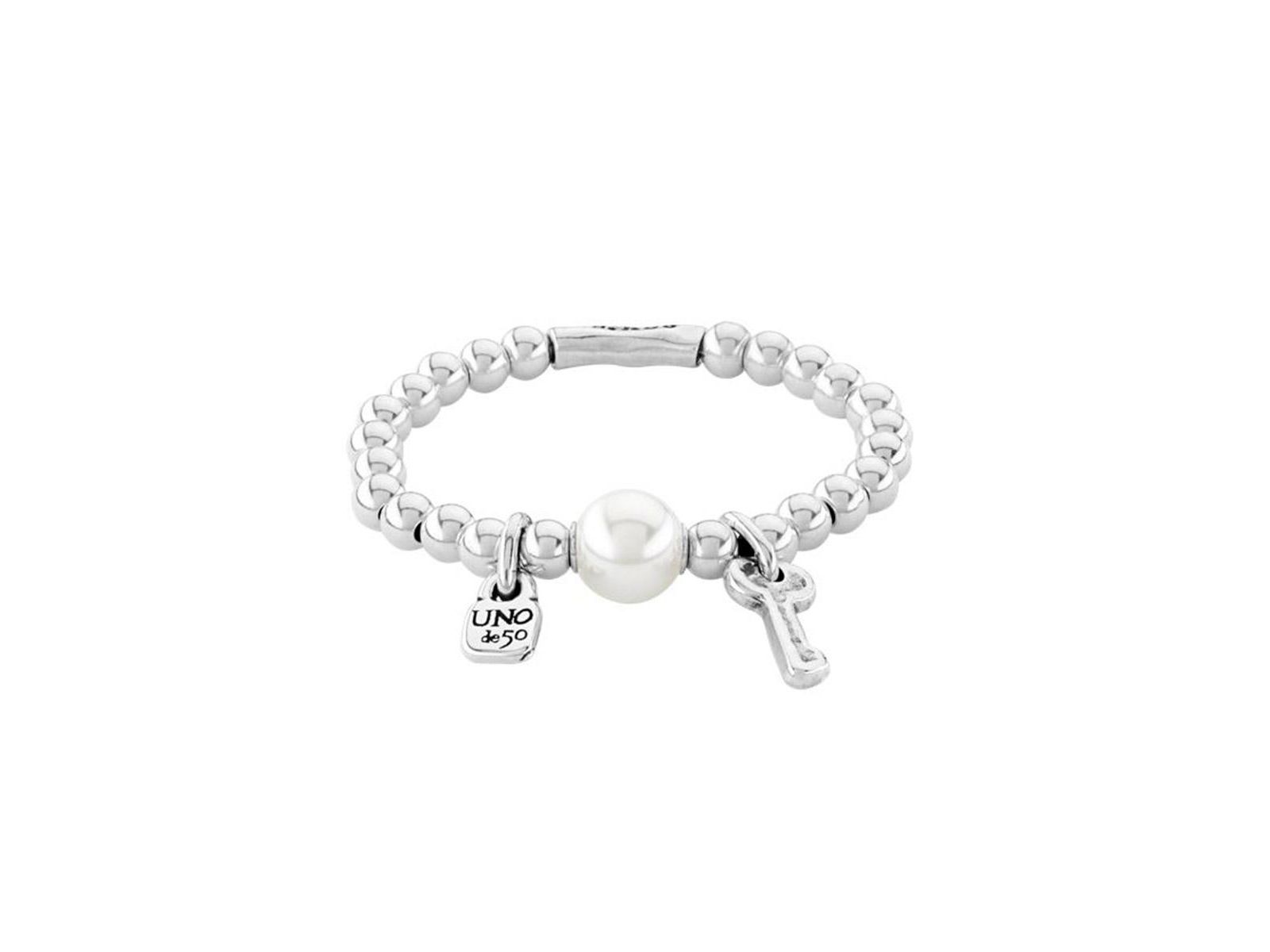 Браслет UNOde50 Sterling Silver Center Cultivated Pearl Metal