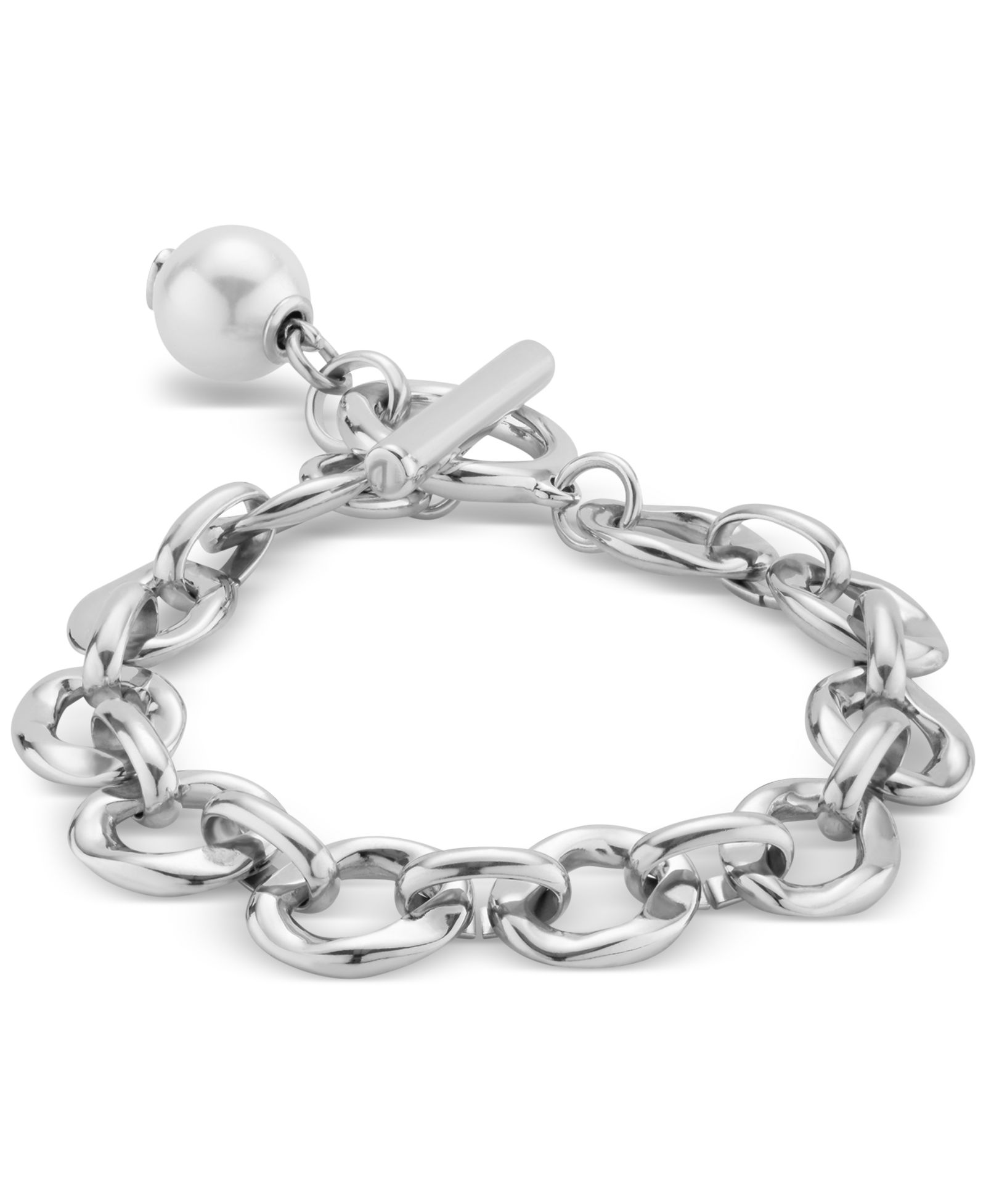 Браслет UNOde50 Links and Cultivated Pearl Charm