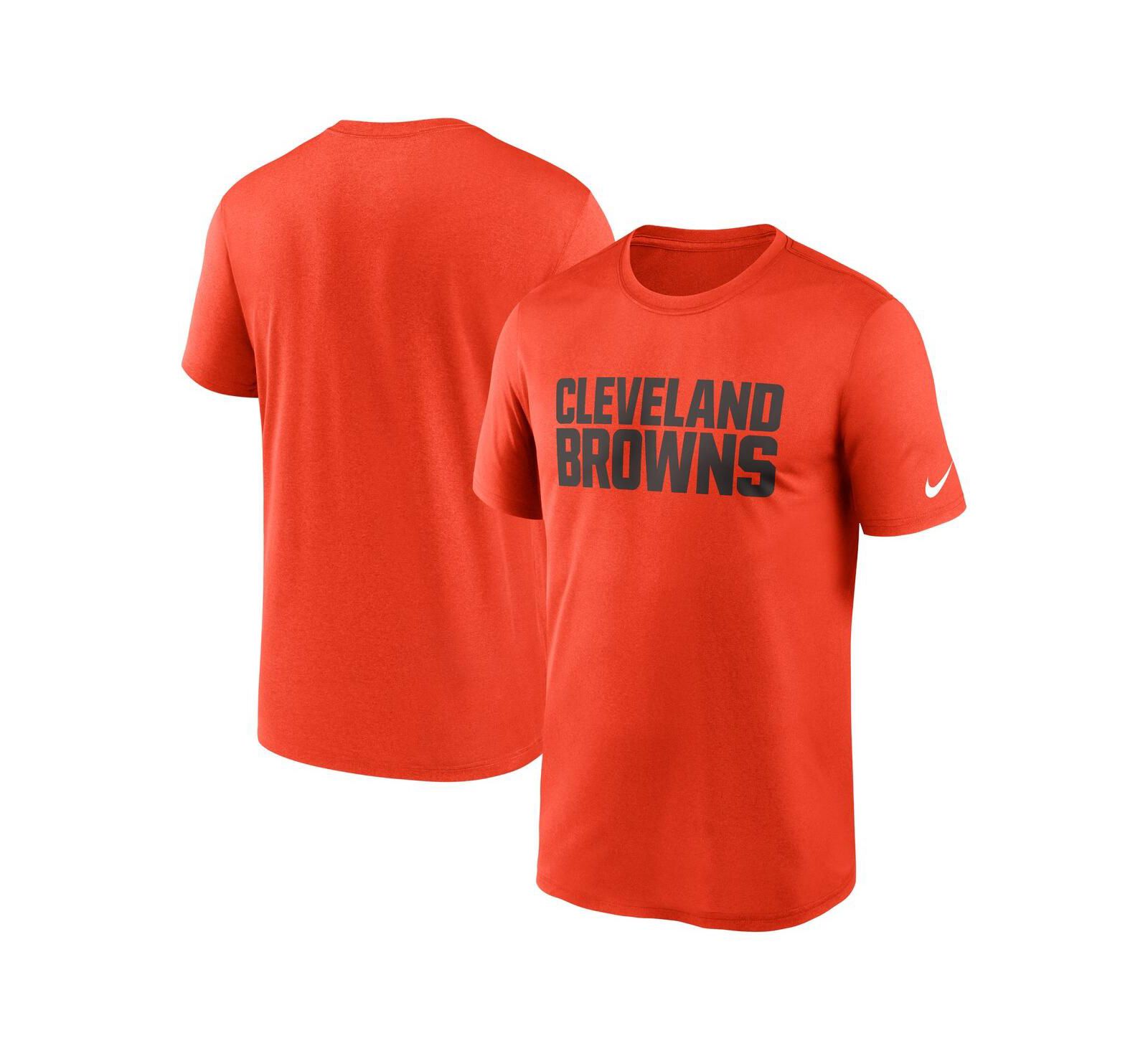 Men's Nike Orange Cleveland Browns Legend Wordmark Performance T-shirt
