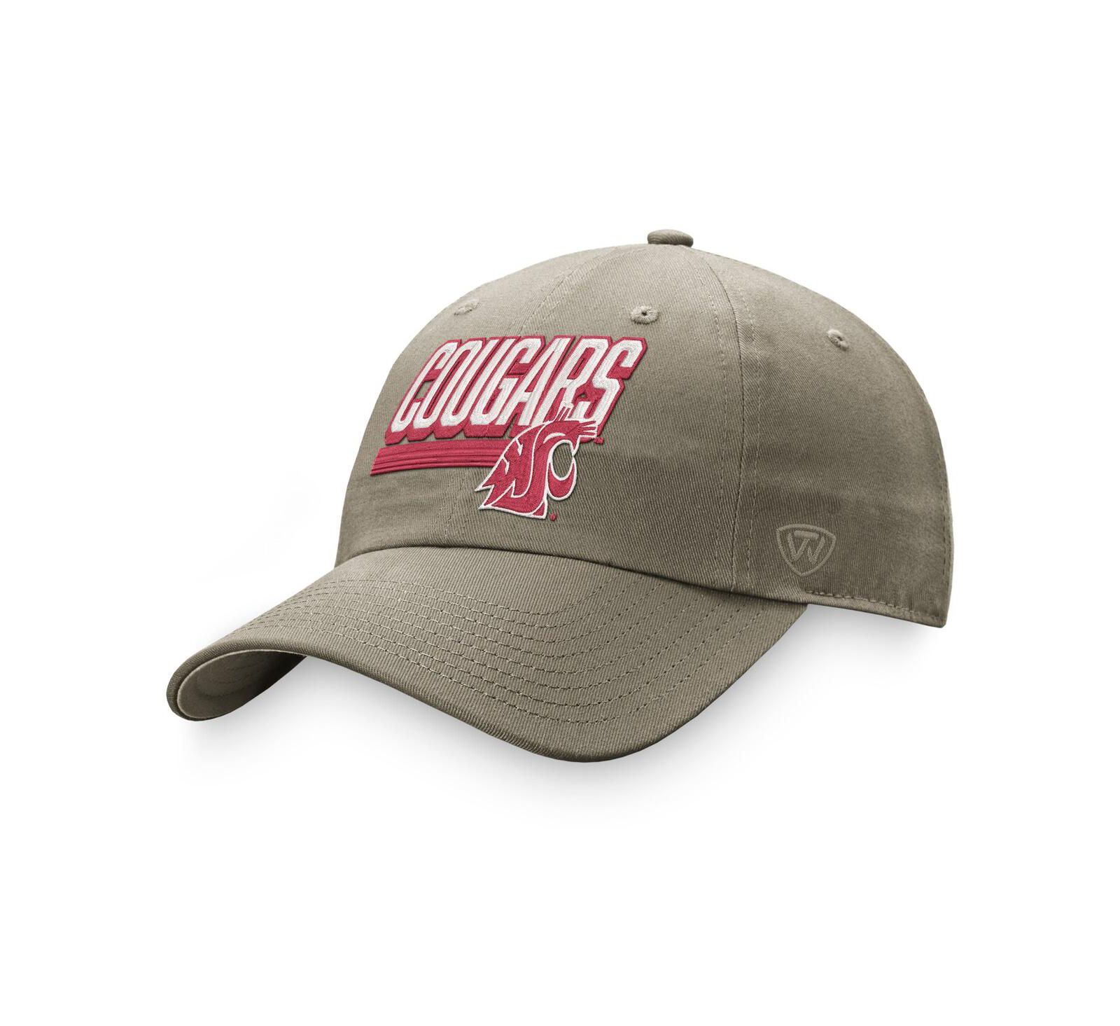 Мужская кепка Top of the World Khaki Washington State Cougars Slice Adjustable