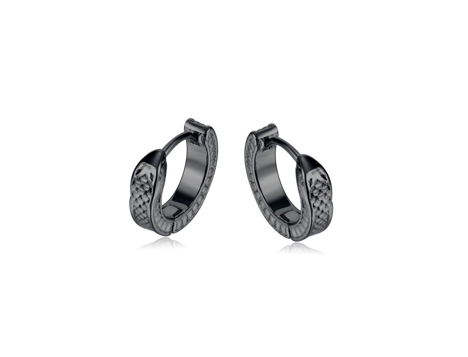 Серьги-кольца из нержавеющей стали с текстурой