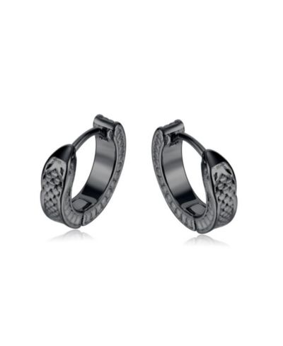 Серьги-кольца из нержавеющей стали с текстурой