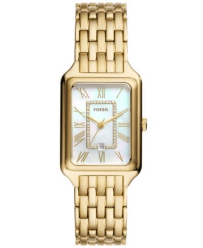 Женские часы Fossil Raquel Three-Hand Date, золотистая нержавеющая сталь, 26mm