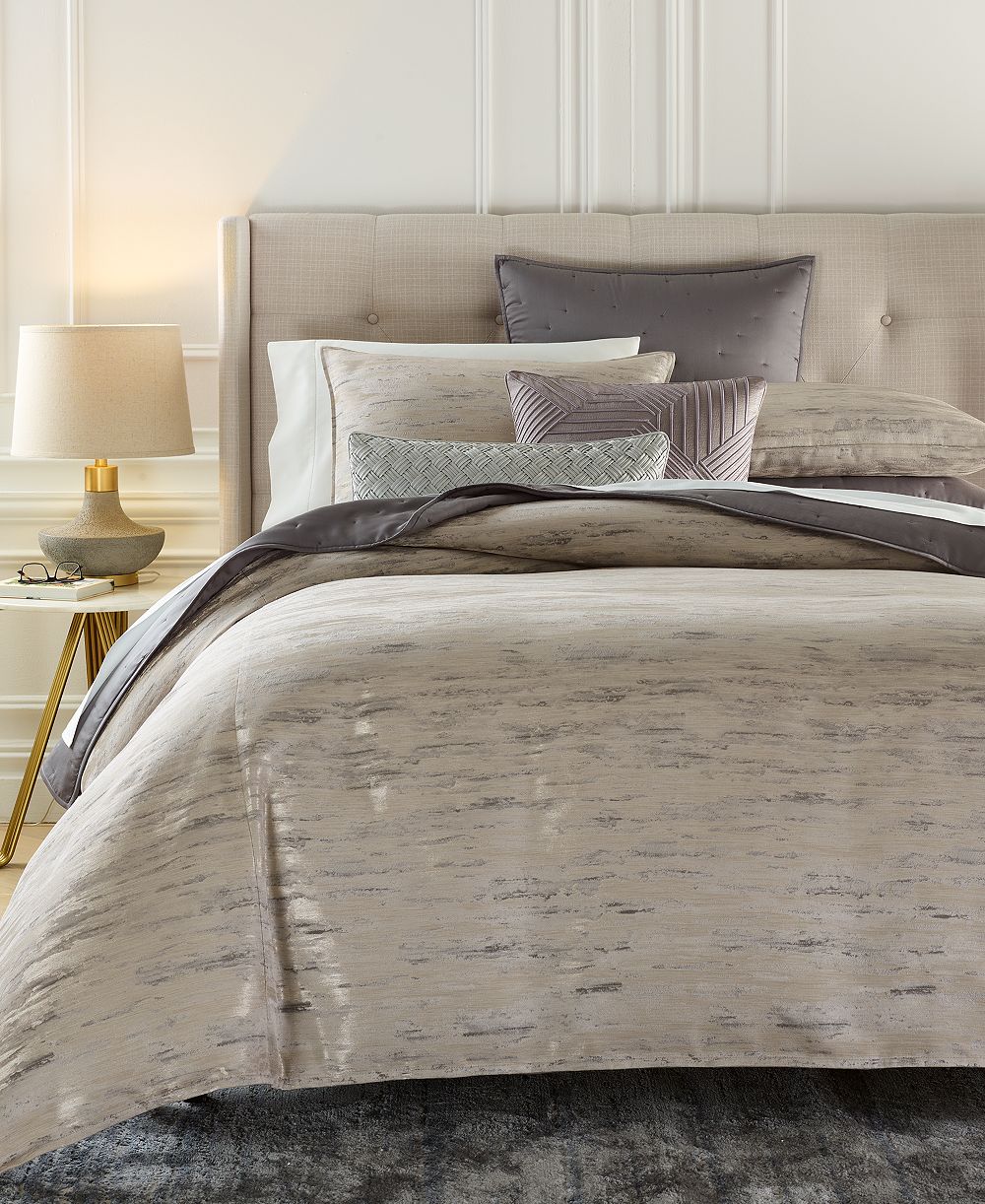 Hotel Collection Impasto Stone 3-Pc. Comforter Set, Full/Queen, Exclusively at Macy’s