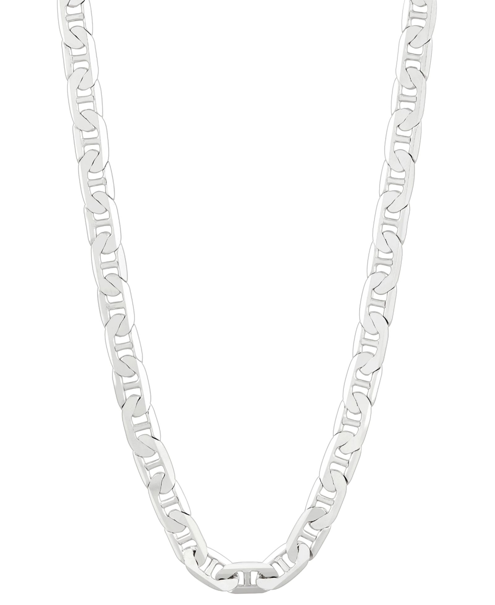 Цепочка-ожерелье Italian Silver Polished Mariner Link 22" 18k Gold-Plated