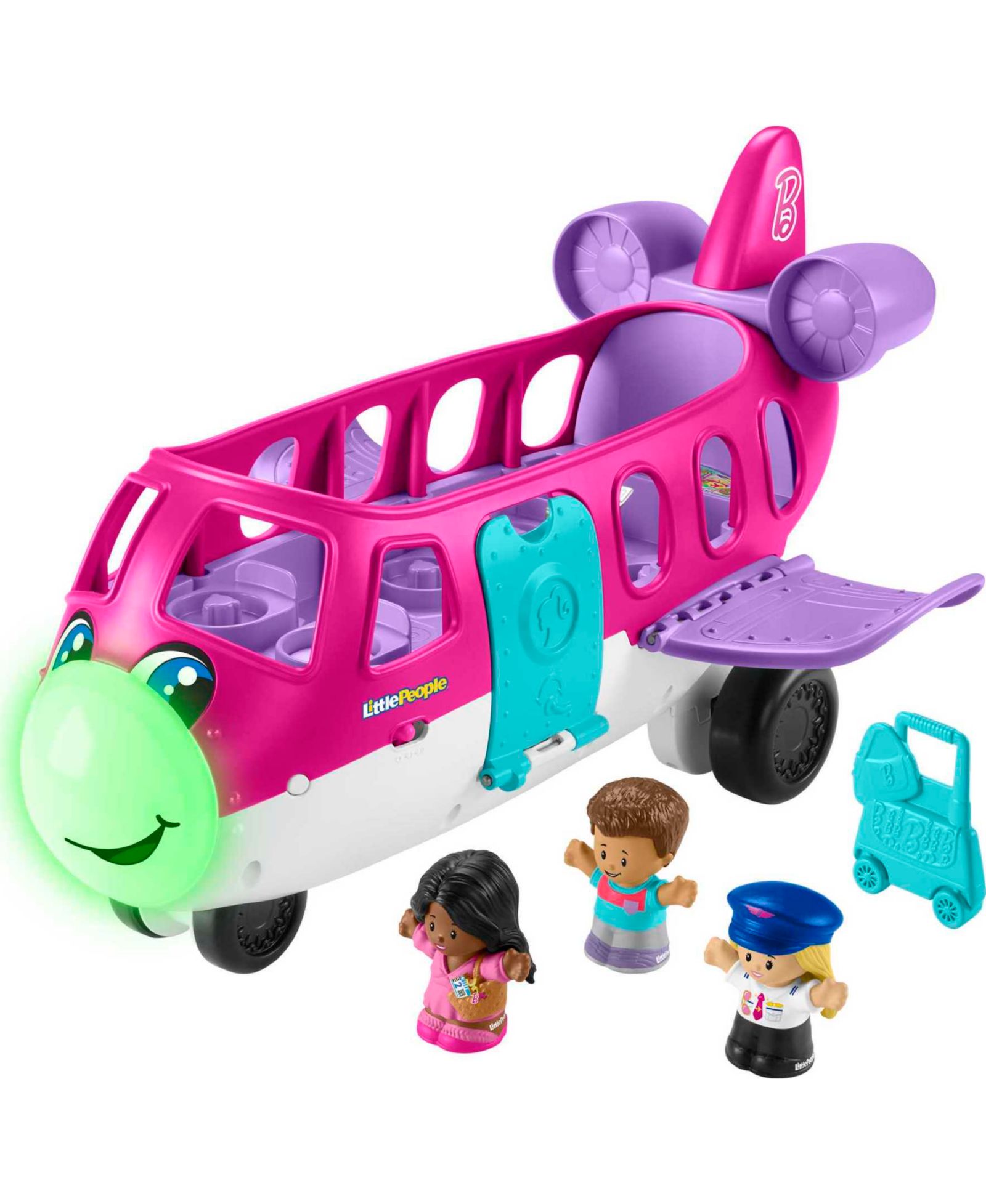 Fisher-Price Barbie Little Dream Plane Light-Up 5-Piece Playset, Ages 18 months-5 years