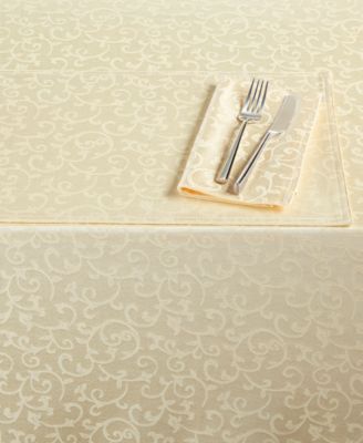 Lenox Opal Innocence Oblong 60" x 102" Ivory  Tablecloth