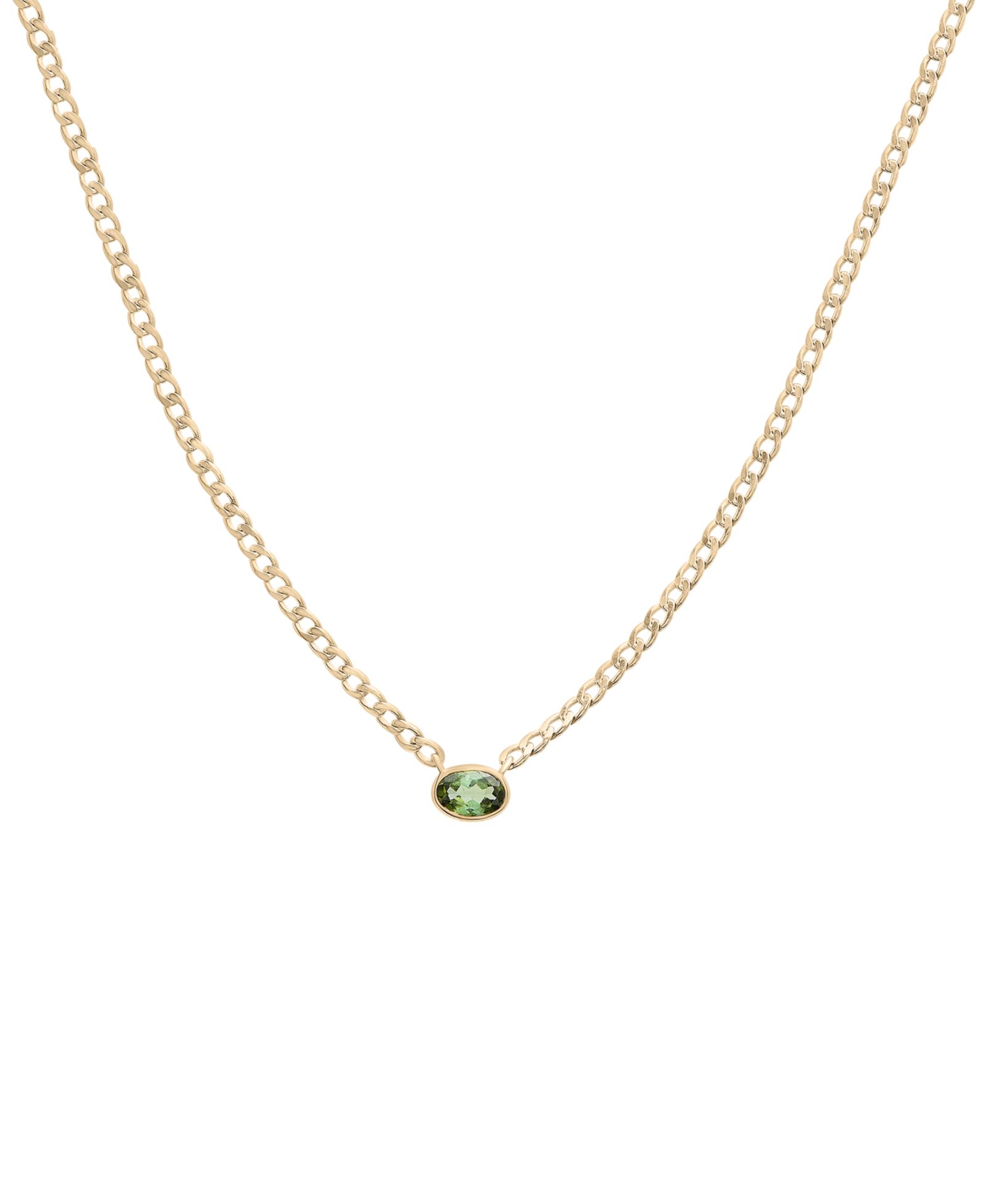 Audrey by Aurate Подвеска Green Tourmaline Bezel 18" в золотом покрытии Gold Vermeil