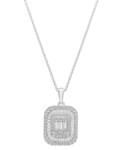 Wrapped in Love™ Подвеска-кулон с бриллиантовым сиянием в 14k White Gold, 16" + 2" extender