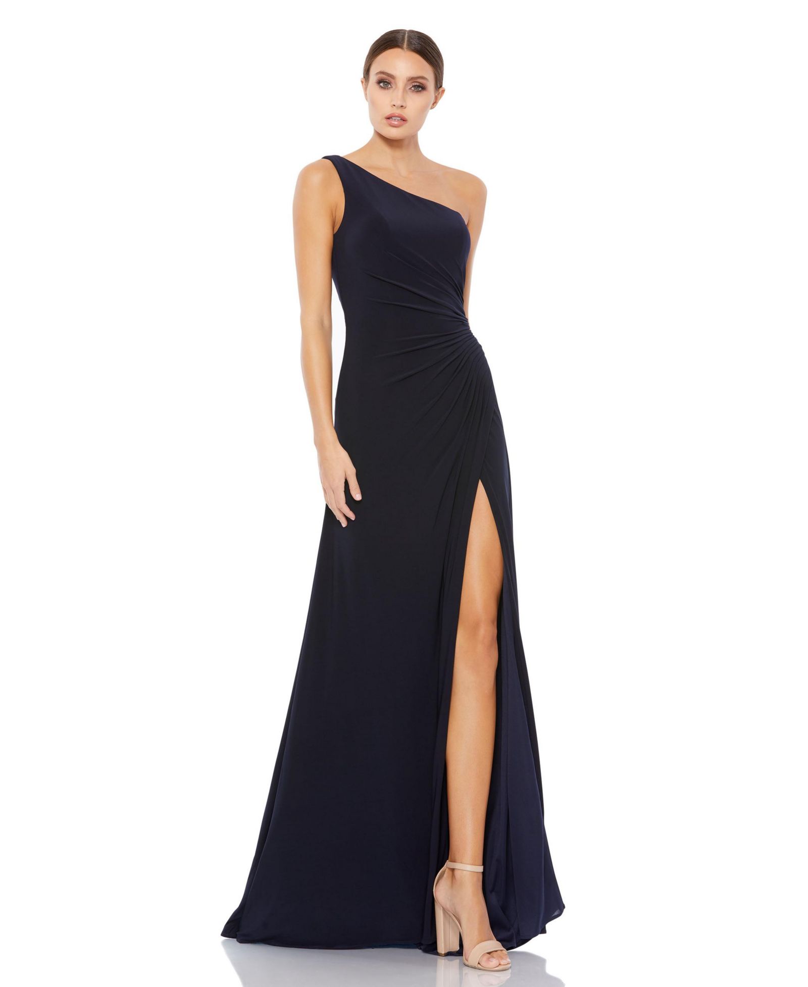 Women's Ieena Ruched One Shoulder Faux Wrap Gown