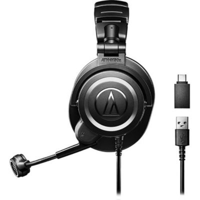 Audio Technica ATH-M50xSTS StreamSet Wired USB Boom Microphone Headphones