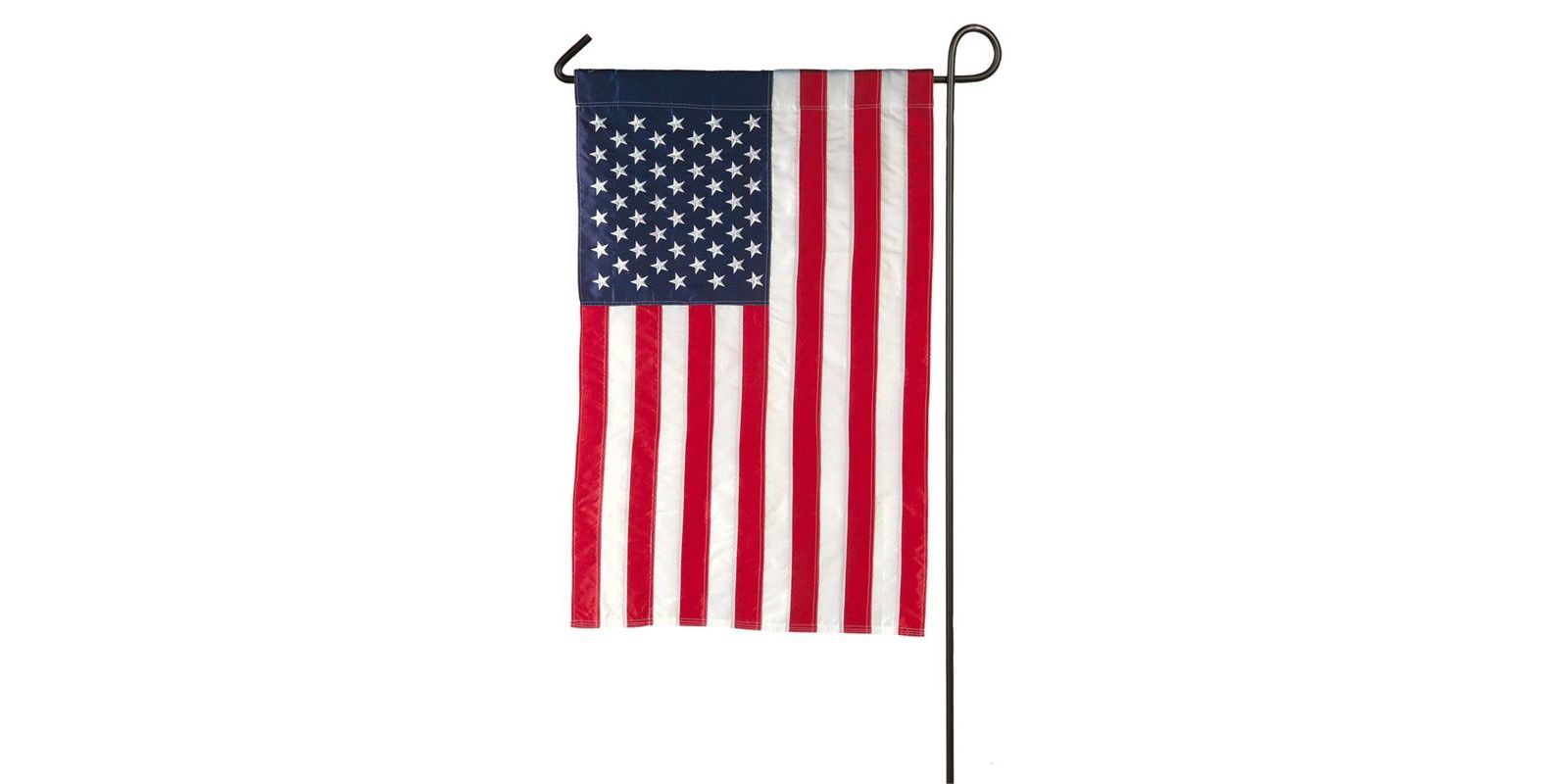 Evergreen American Flag Garden Applique Embroidered Flag 12.5 x 18 Inches Indoor Outdoor Decor