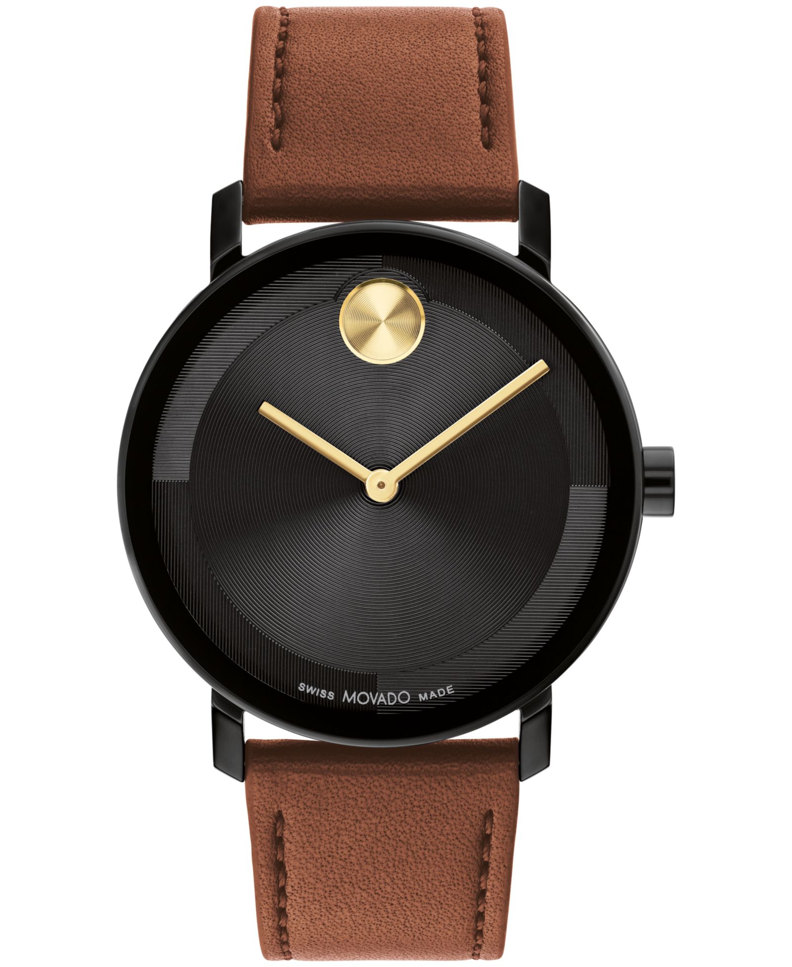 Часы Movado Мужской Bold Evolution 2.0 Swiss Quartz, кожаный ремешок Cognac, 40mm