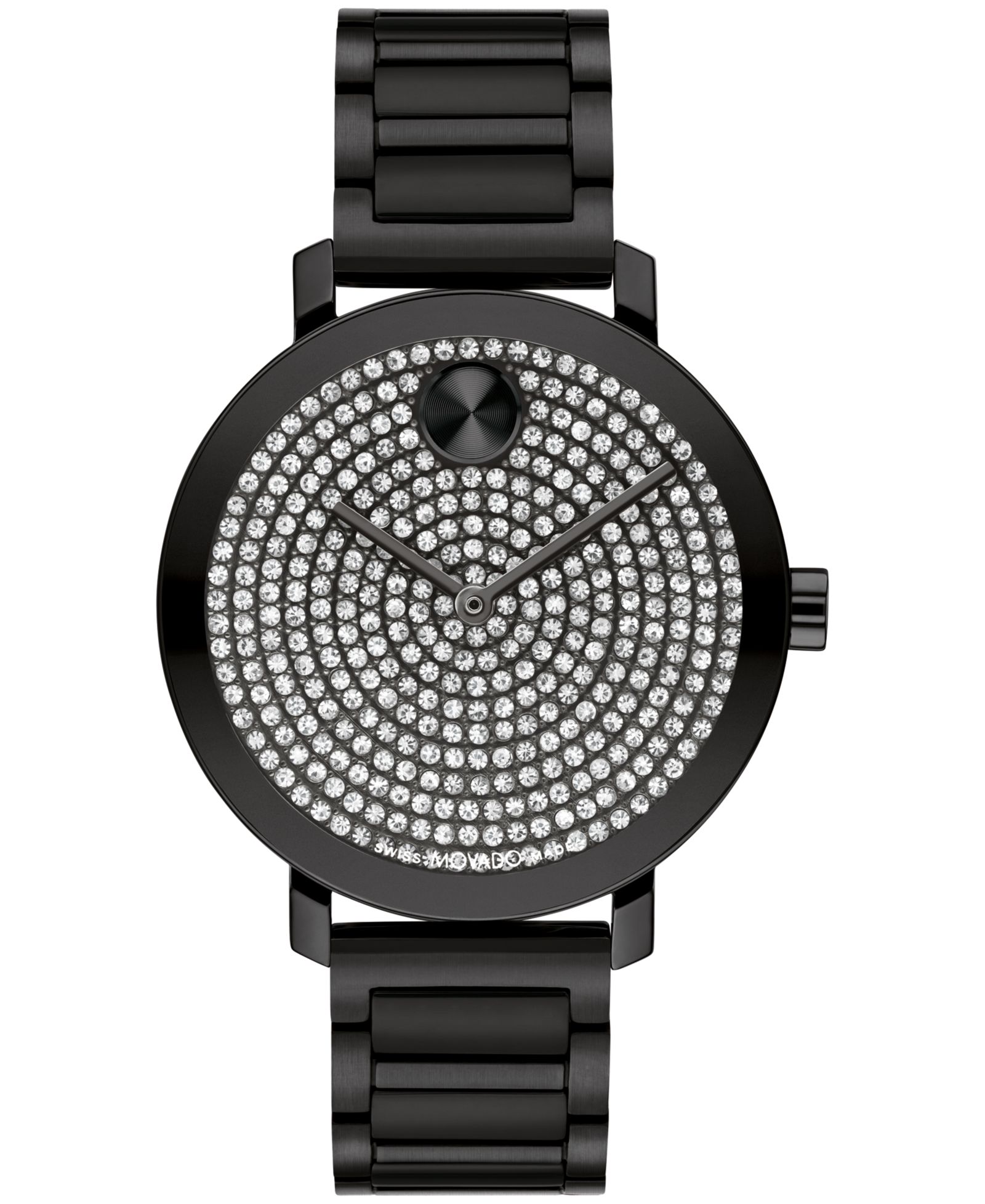 Женские часы Movado Bold Evolution 2.0 Swiss Quartz Ionic Plated Black Steel 34mm