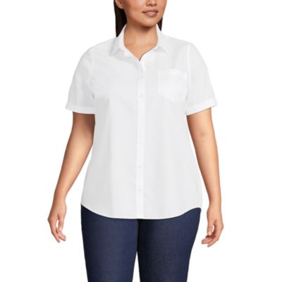 Рубашка Lands' End Plus Size без складок и глажки