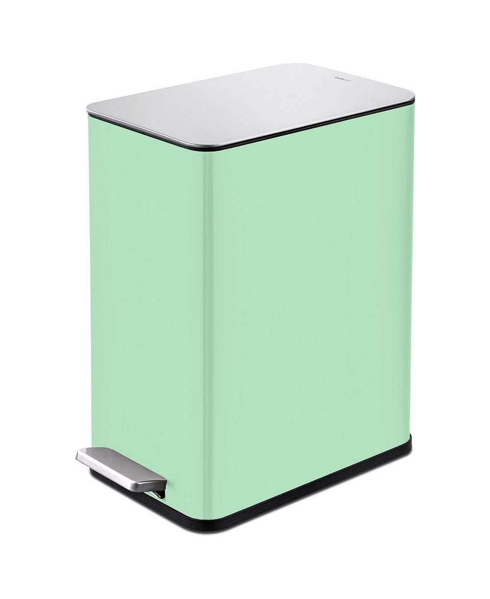 Qualiazero Узкий мусорный бак на 10L / 2.6 Gallon, Shiny Mint