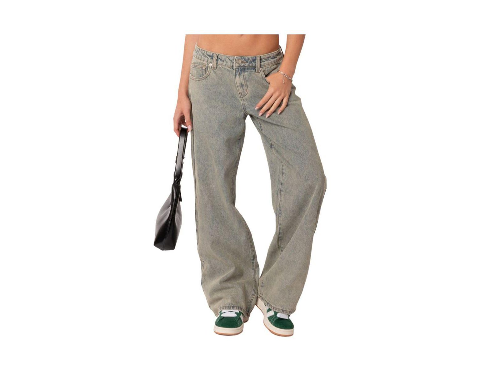 Женские джинсы Edikted Magda Acid Wash Low Rise Baggy